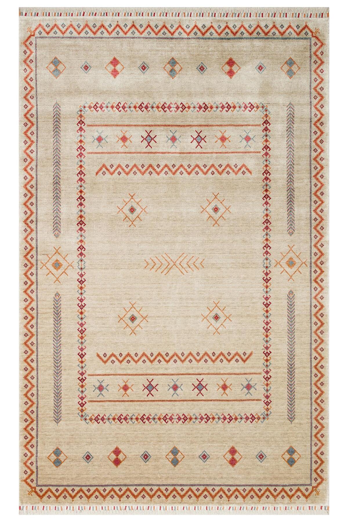 Eko Hali ZARA ZR 20 LIHGT MULTY Authentic Patterned Special Non-Shedding and Easy-to-Clean Tencel - MALLTURK