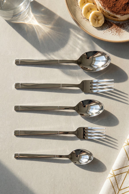 Tac felina nida 60 Piece 12 Place Setting Fork Spoon Set 18 10 Stainless Steel 304 kalite - MALLTURK
