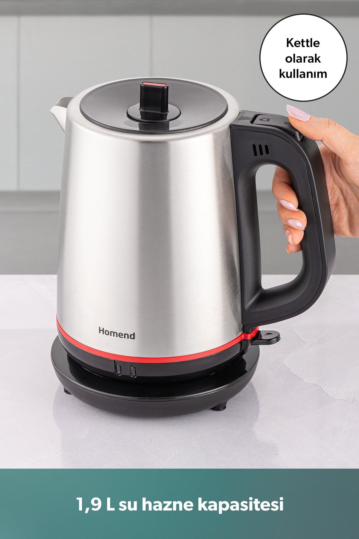 HOMEND Royaltea 1711h Stainless Steel Tea Maker, Black - MALLTURK
