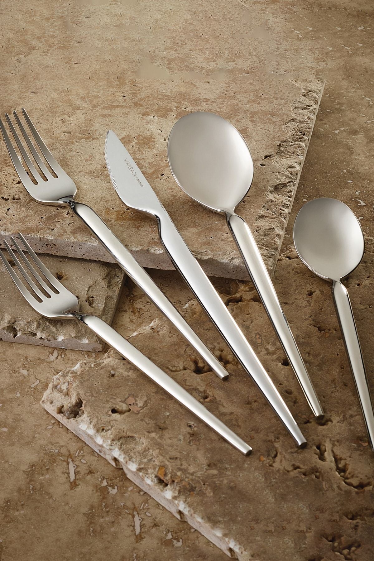Karaca lady 316 Steel 84 Piece 12 Place Setting premium Flatware Set - MALLTURK