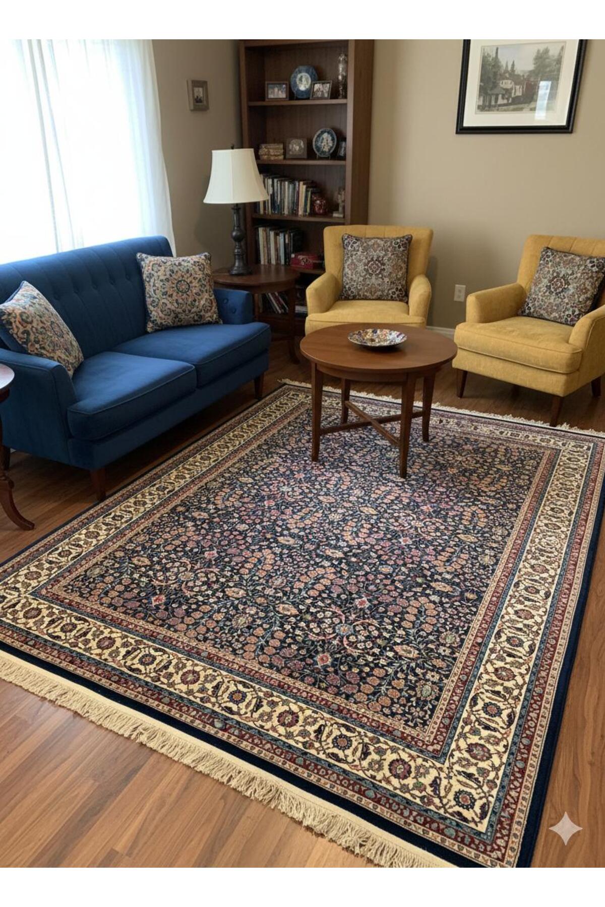 RD RAMAZAN DAG Hand Rug Art Hand-Woven Sumerbank Hereke Rug Signed Seven Mountains Flower Premium Quality Size 295x202 - MALLTURK