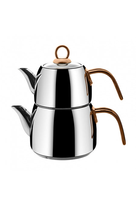 Emsan Teatanyum Maxi induction Base Teapot Set 1.2-2.5Lt - MALLTURK