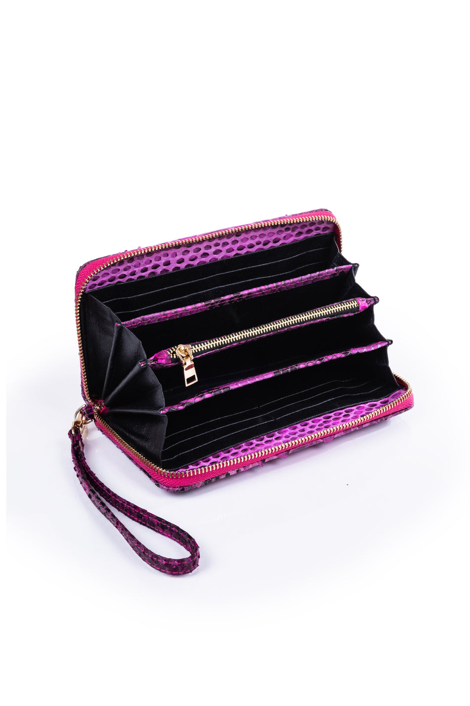 Fubileather Ferrol Women's Wallet Genuine Snake Skin Pink