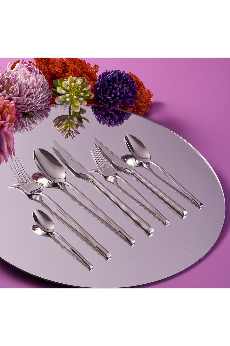Jumbo 2006 84 Piece 12 Place Setting Steel Flatware Set - MALLTURK