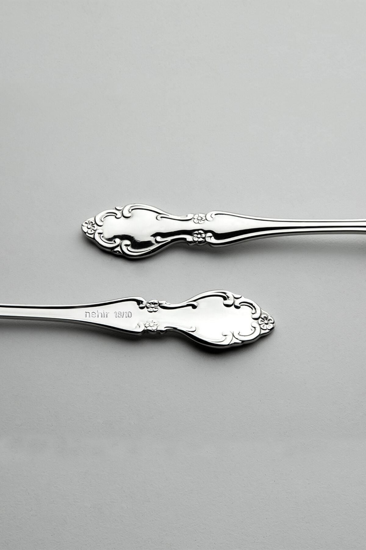 Nehir adriana Plain 89 Piece 12 Place Setting Flatware Set - MALLTURK