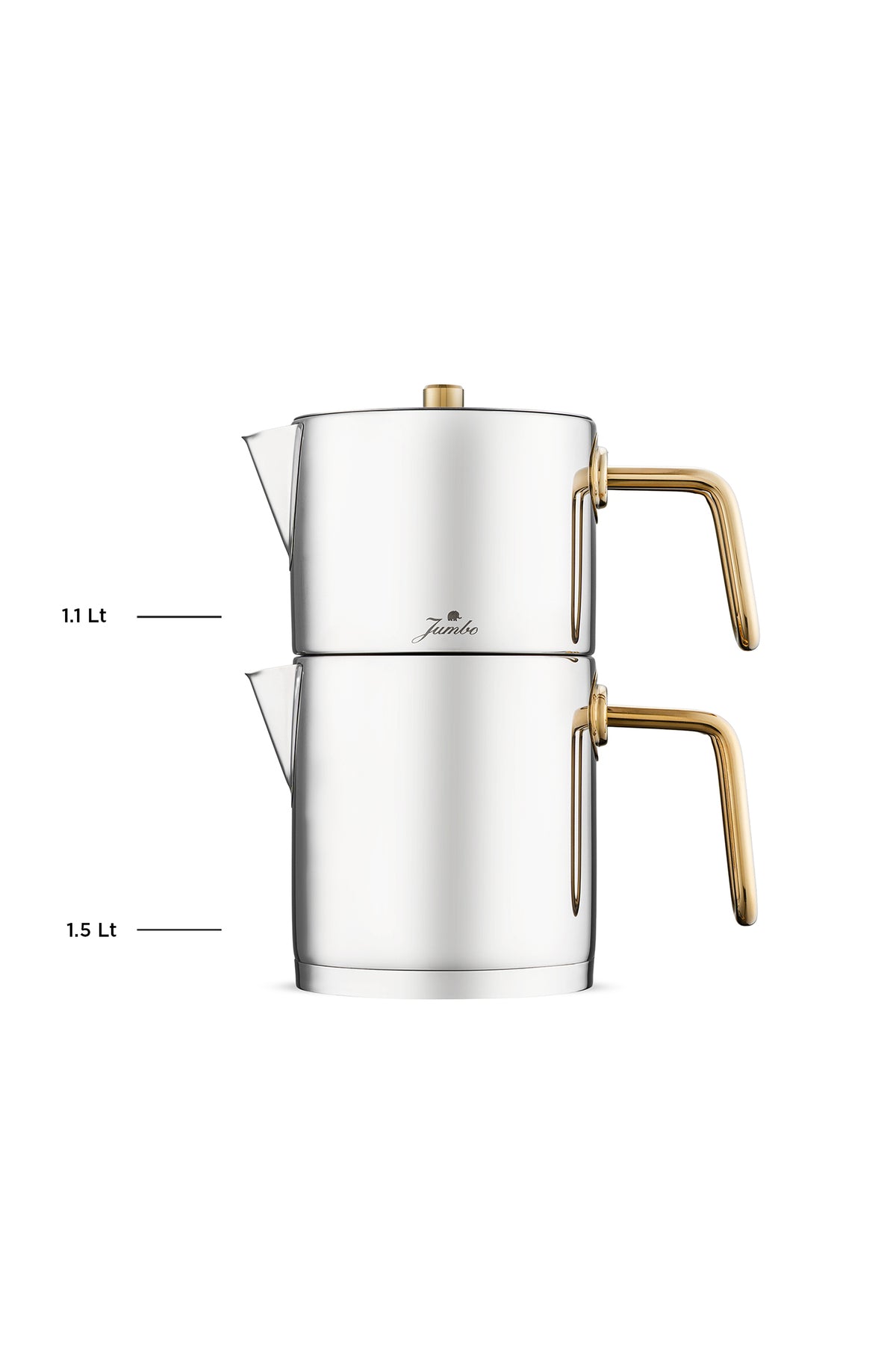 Jumbo Metalix Titanium Gold induction Base Teapot - MALLTURK