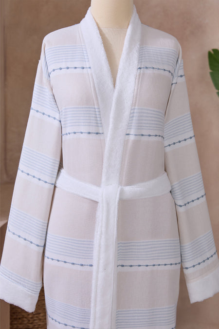 Ozdilek Textura Peshtemal Kimono Bathrobe - MALLTURK