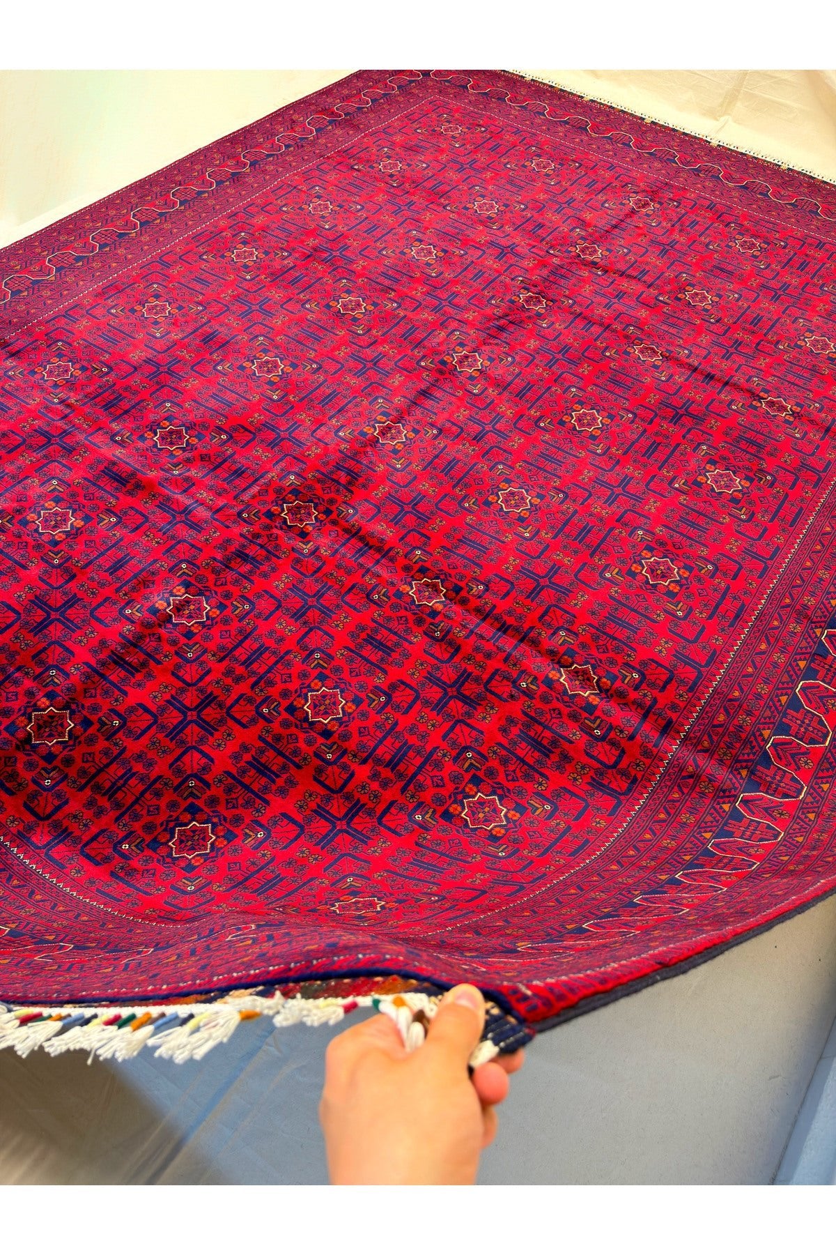 Afgan Rug Hand-Woven 100% Wool Natural Dye Harika Yildiz Design - MALLTURK