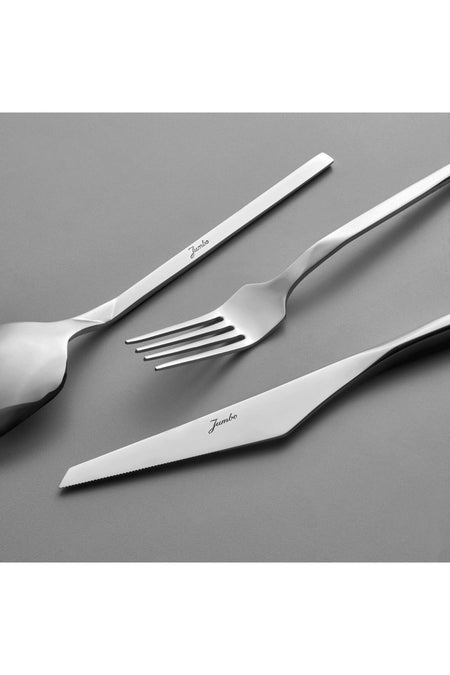 Jumbo 5100 quartz 84 Piece 12 Place Setting Flatware Set - MALLTURK