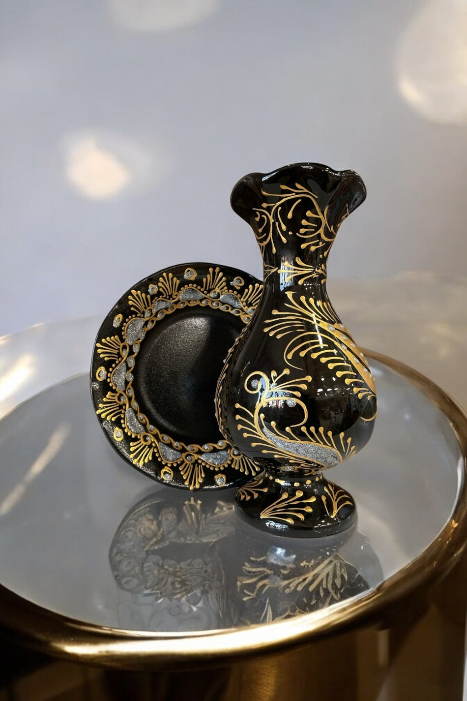 Eporselen 25 cm Vase with Saucer