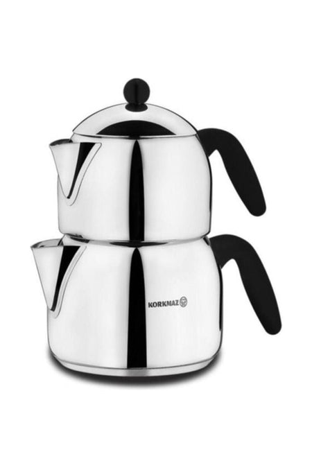KORKMAZ A039 Orbit Mega Size Stainless Steel Teapot 3.2 L - MALLTURK