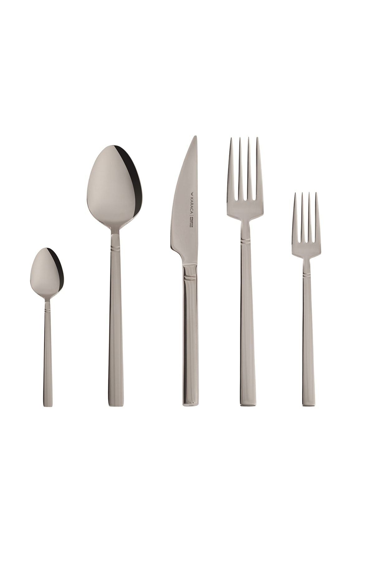 Karaca new evora 60 Piece 12 Place Setting Flatware Set - MALLTURK