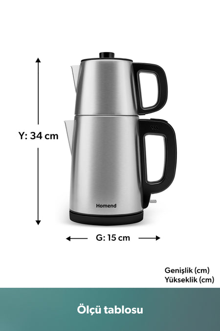 HOMEND Royaltea 1728h Tea Maker Stainless Steel - MALLTURK