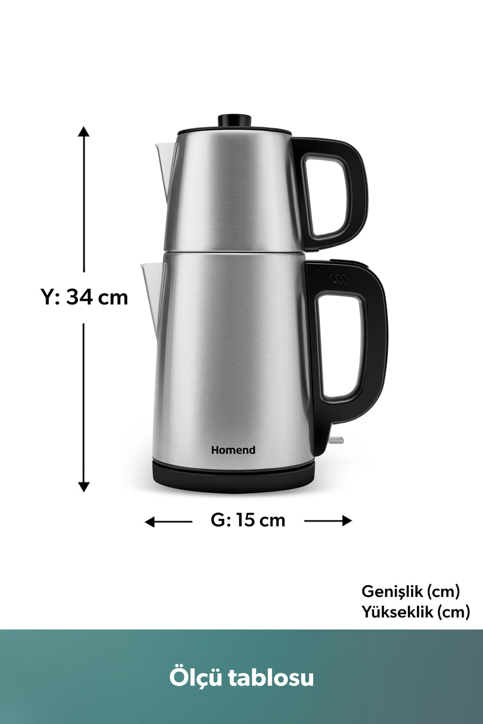 HOMEND Royaltea 1728h Tea Maker Stainless Steel - MALLTURK