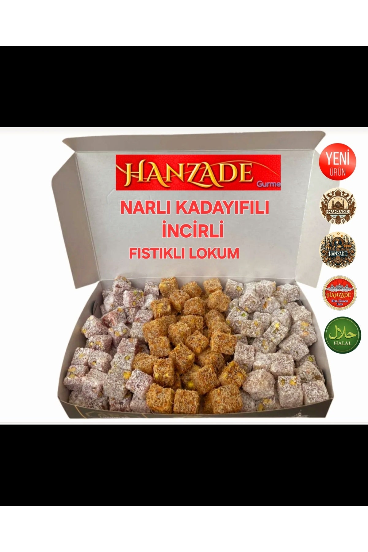 HANZADE GURME ozel harman Assorted Afyon Style Turkish Delight turk Turkish Delight 1 Pack - MALLTURK