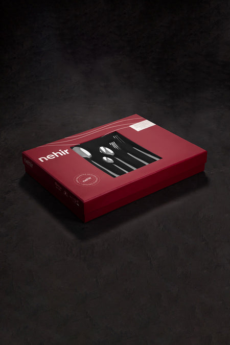 Nehir sofia altin Plain 6 Place Setting 36 Piece Boxed Flatware Set - MALLTURK