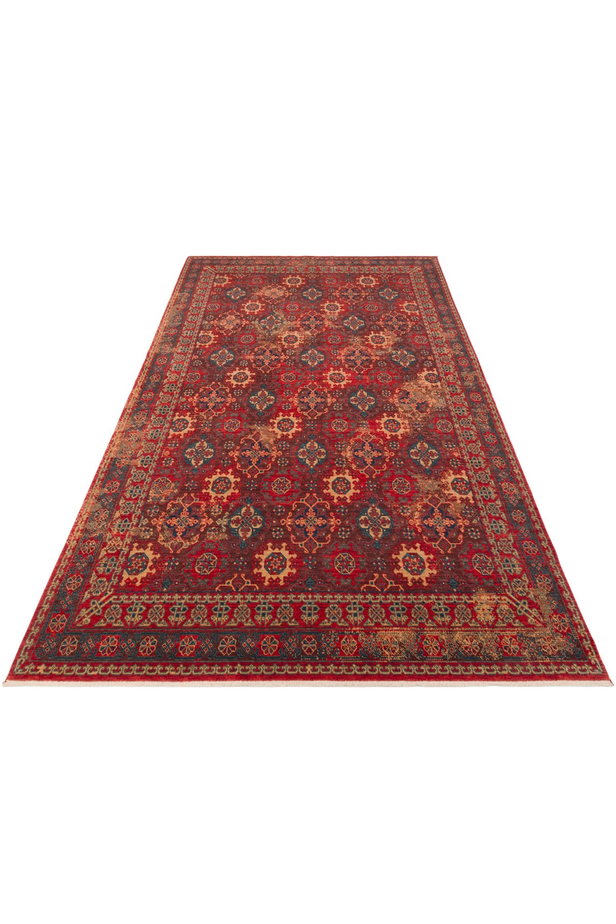Cool Rug Mardin Red Anatolian Pattern Classic Dort Mevsim Soft Wool Hand-Woven Salon Living Room Rug