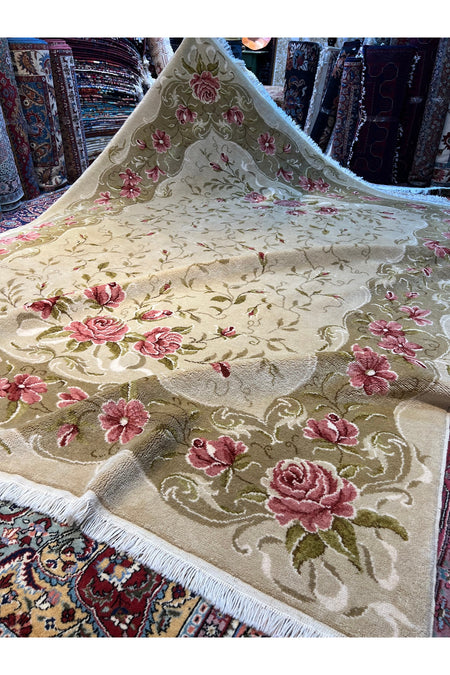 RD RAMAZAN DAG Hand Rug Art Hand-Woven Usak Rug Premium Quality Wool Weave Size 280x227 - MALLTURK
