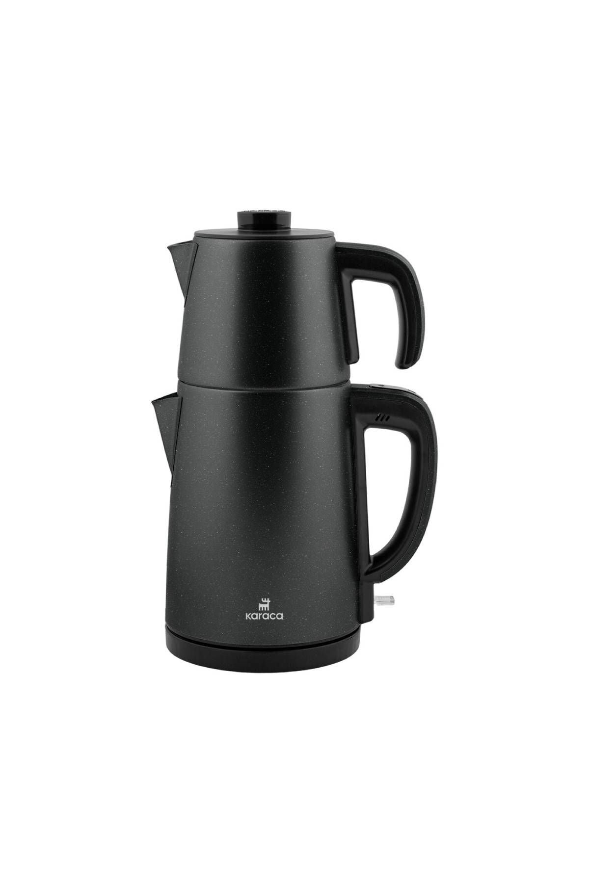 Karaca Gastro Dem 2 in 1 Stainless Steel Tea Maker and Water Heater Shiny Black - MALLTURK