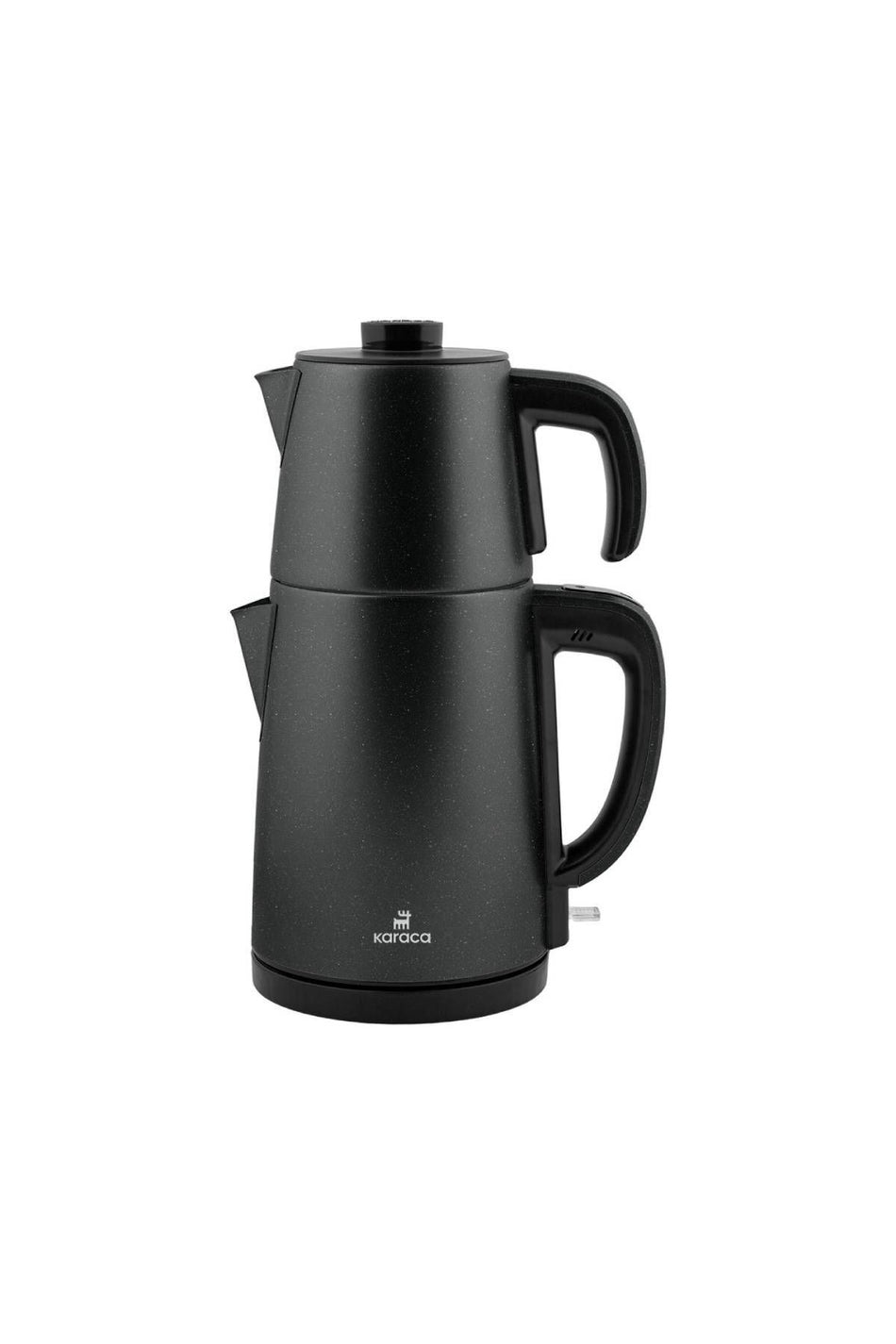 Karaca Gastro Dem 2 in 1 Stainless Steel Tea Maker and Water Heater Shiny Black - MALLTURK