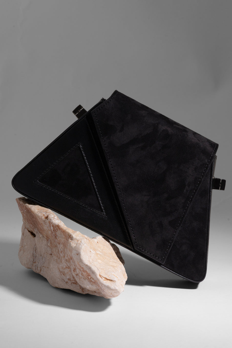 Fubileather Genuine Leather TriForm Model Women's Shoulder Bag Black Model