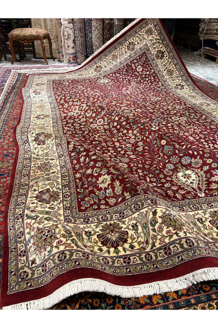 RD RAMAZAN DAG Hand Rug Art Hand-Woven Indian Rug Hereke Design Size 300x200 - MALLTURK