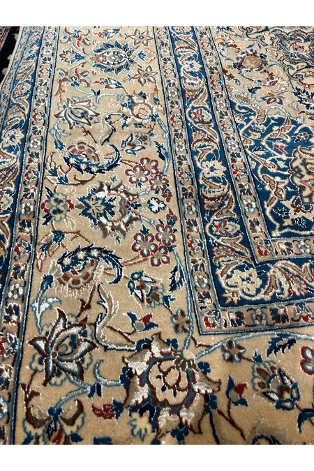 RD RAMAZAN DAG Hand Rug Art Hand-Woven Wool Blend Iranian Nain Rug Quality Magnificent Size 370x260 - MALLTURK