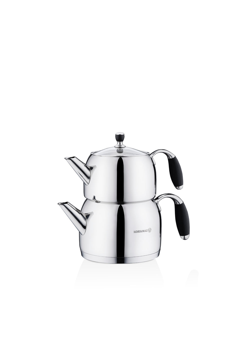 KORKMAZ Flora Black Maxi Teapot Set - MALLTURK