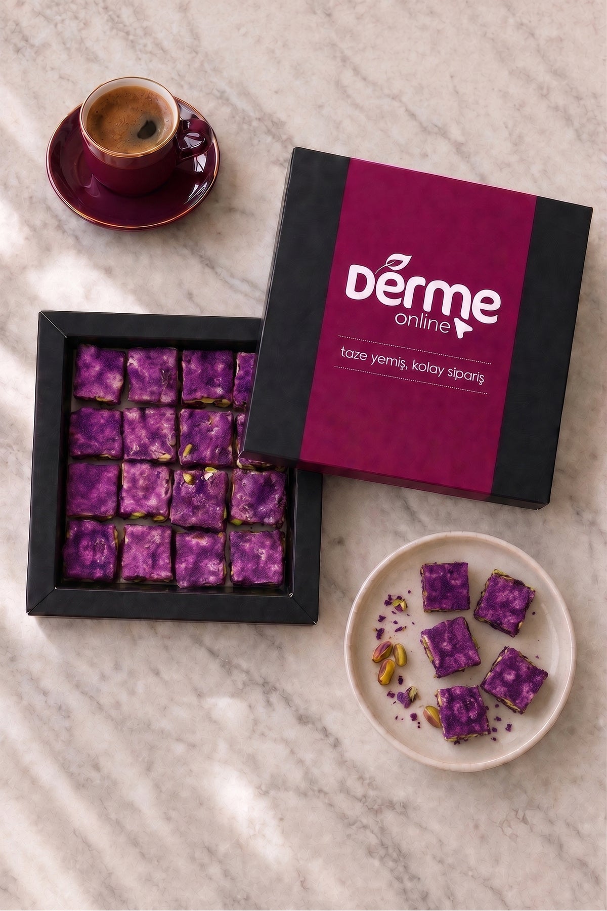 Derme Turkish Delight baklava karadut Pistachio 275 g - MALLTURK