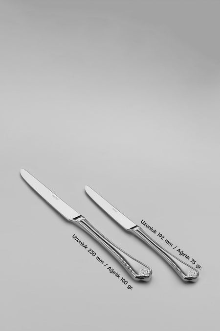 Nehir fulya Satin 12 Place Setting 84 Piece deri Boxed Flatware Set - MALLTURK