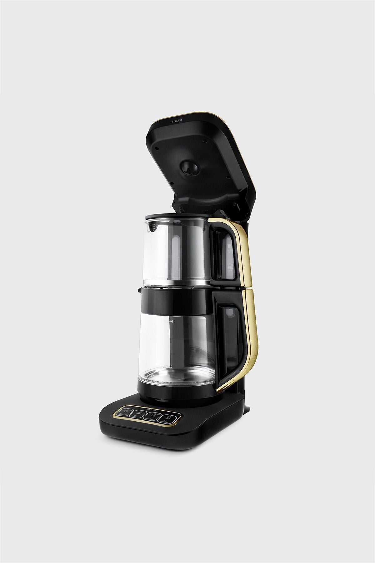 Karaca Tea Lover Robotea Pro 4 in 1 Talking Glass Tea Maker Mineral Gold - MALLTURK