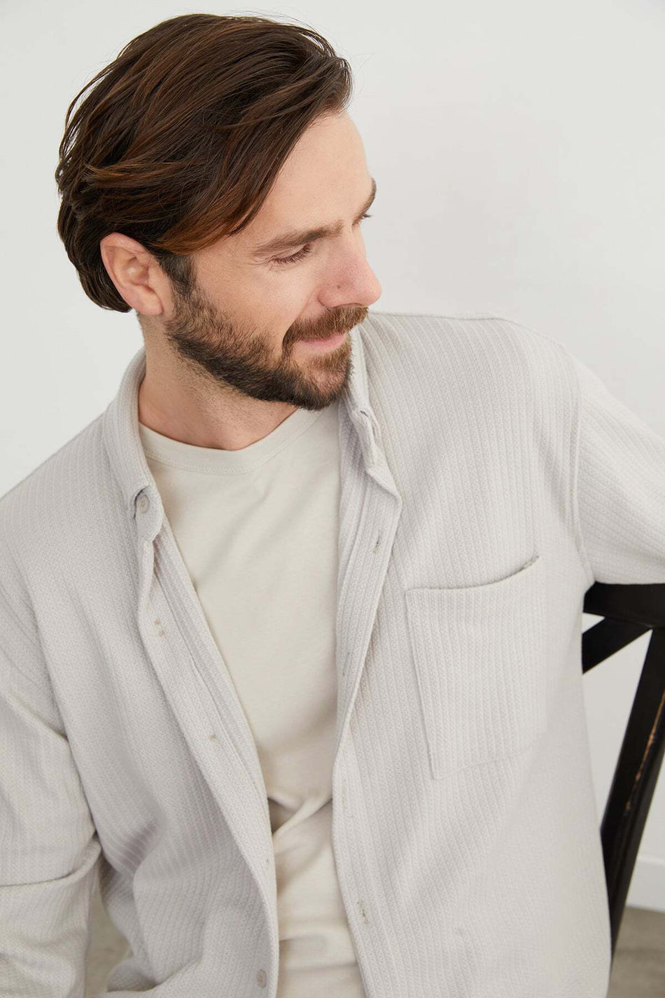 Jacquard Single Pocket Shirt