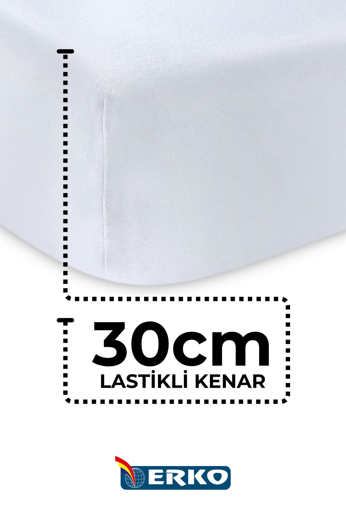 Erko Dort Mevsim Waterproof Cotton Fitted Mattress Protector - MALLTURK