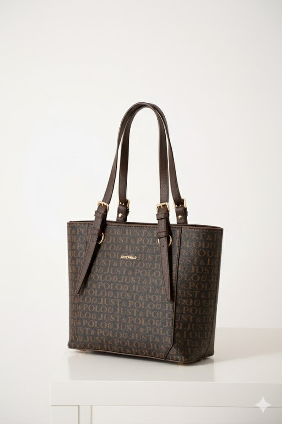 Just Polo Women's Hand and Shoulder Bag, New Season, Dimensions: Height: 25 cm, Width: 35 cm Green - MALLTURK