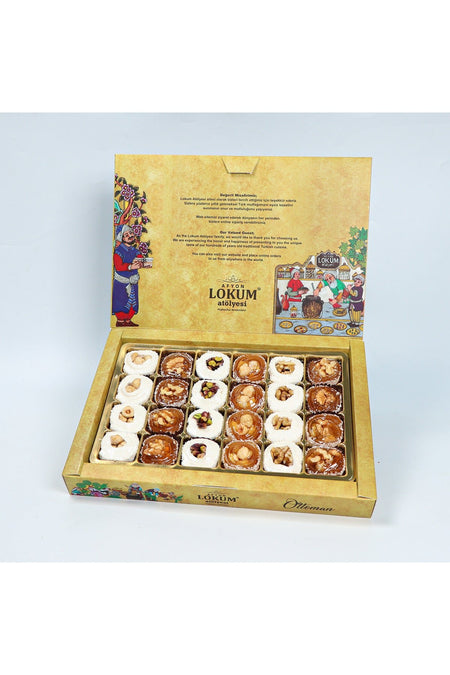 Lokum Atolyesi Assorted cerezli Rolled Turkish Delight 500g - MALLTURK