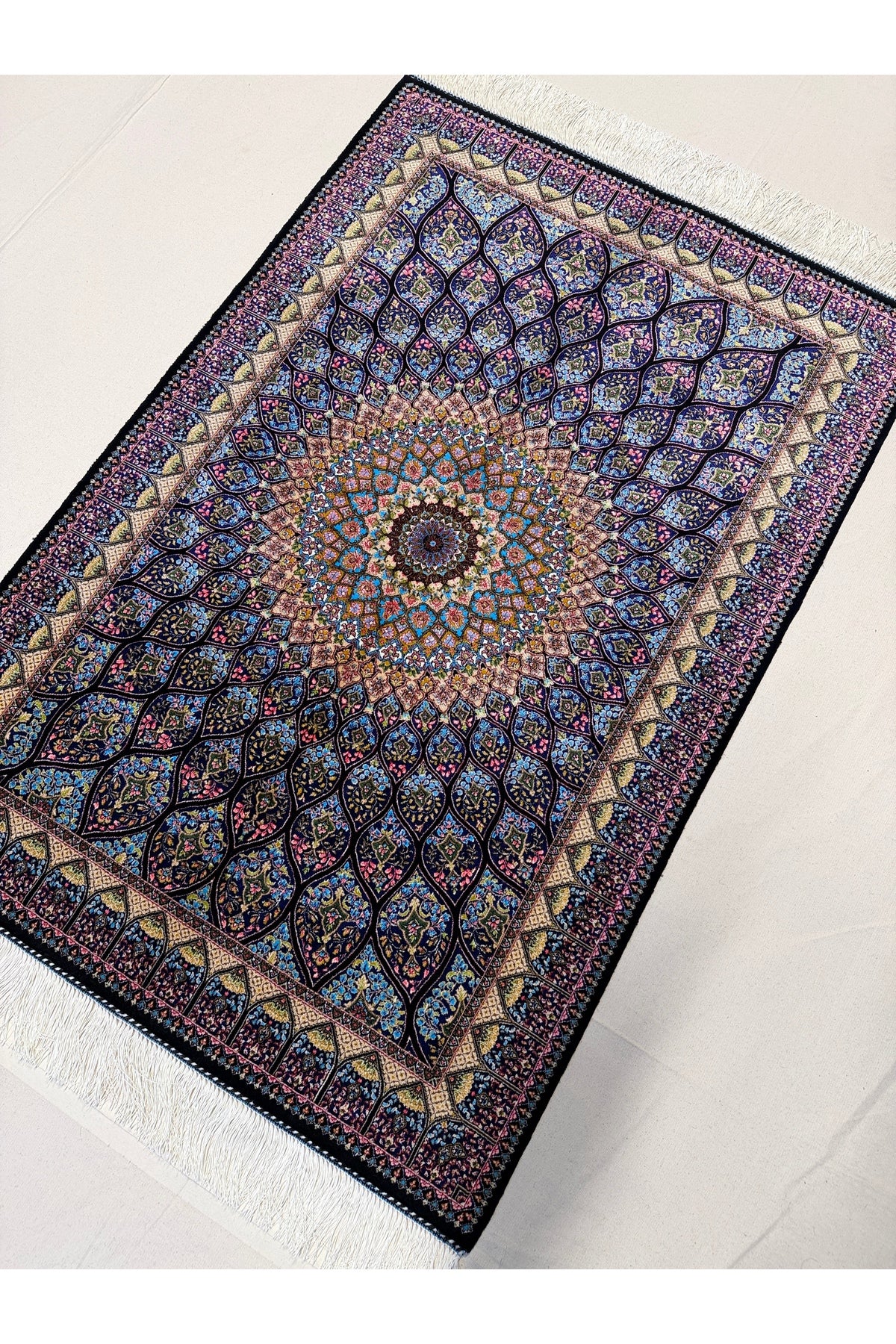 Afgan Rug Iranian Silk Fine Craftsmanship 1600 Reed Elegant Design - MALLTURK