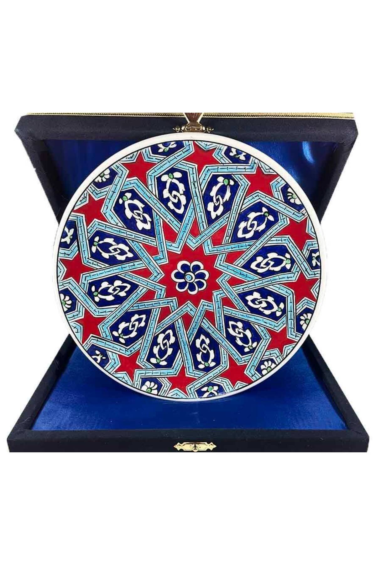 Cini Evi Iznik Tile Plate Seljuk Star Patterned 18 cm - MALLTURK