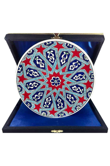 Cini Evi Iznik Tile Plate Seljuk Star Patterned 18 cm - MALLTURK