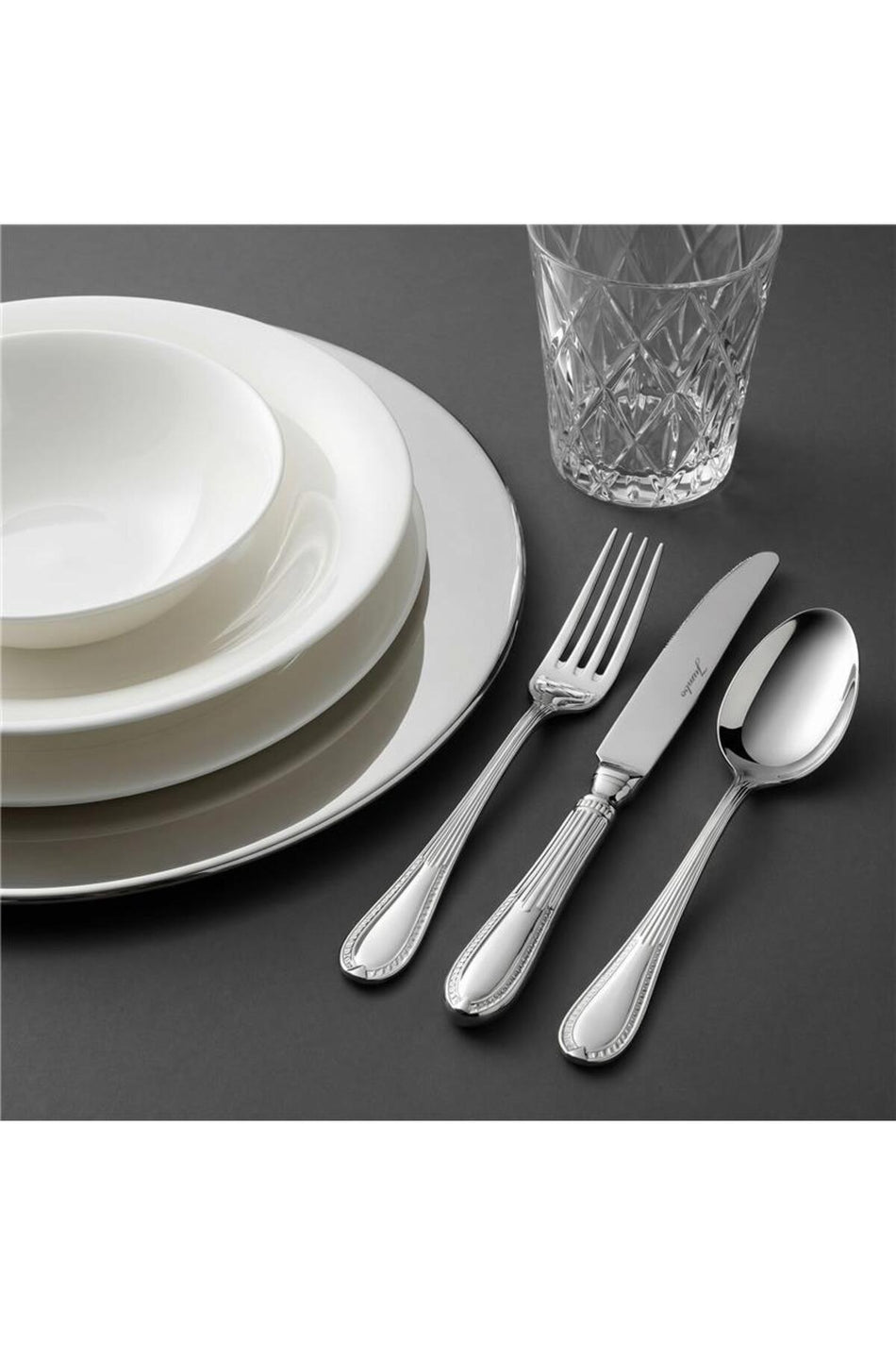 Jumbo 3401 84 Piece 12 Place Setting Steel Flatware Set - MALLTURK