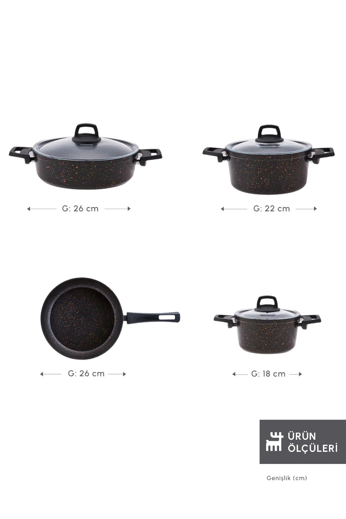 Karaca Biogranit Blackgold 7 Piece Cookware Set - MALLTURK