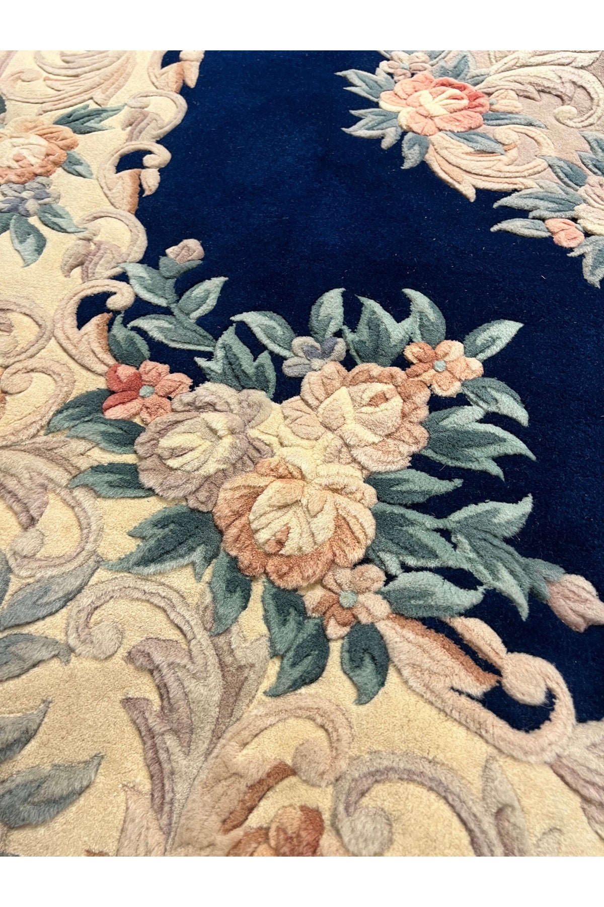 RD RAMAZAN DAG Hand Rug Art Hand-Woven Embossed Chinese Rug Premium Quality Navy Color Exceptional bir Urun Size 300x240 - MALLTURK