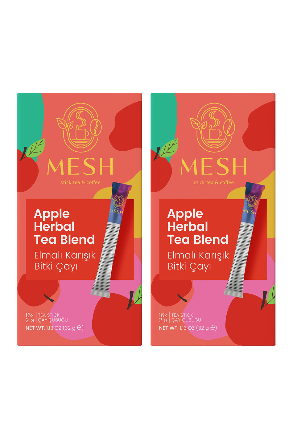 Mesh Stick Apple Herbal Tea 2 Pack