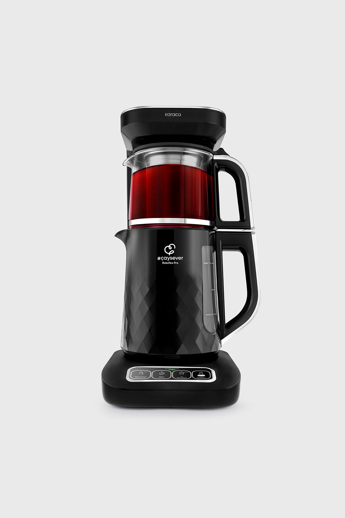Karaca Robotea Pro Quartz 4 in 1 Talking Tea Maker Black Chrome - MALLTURK