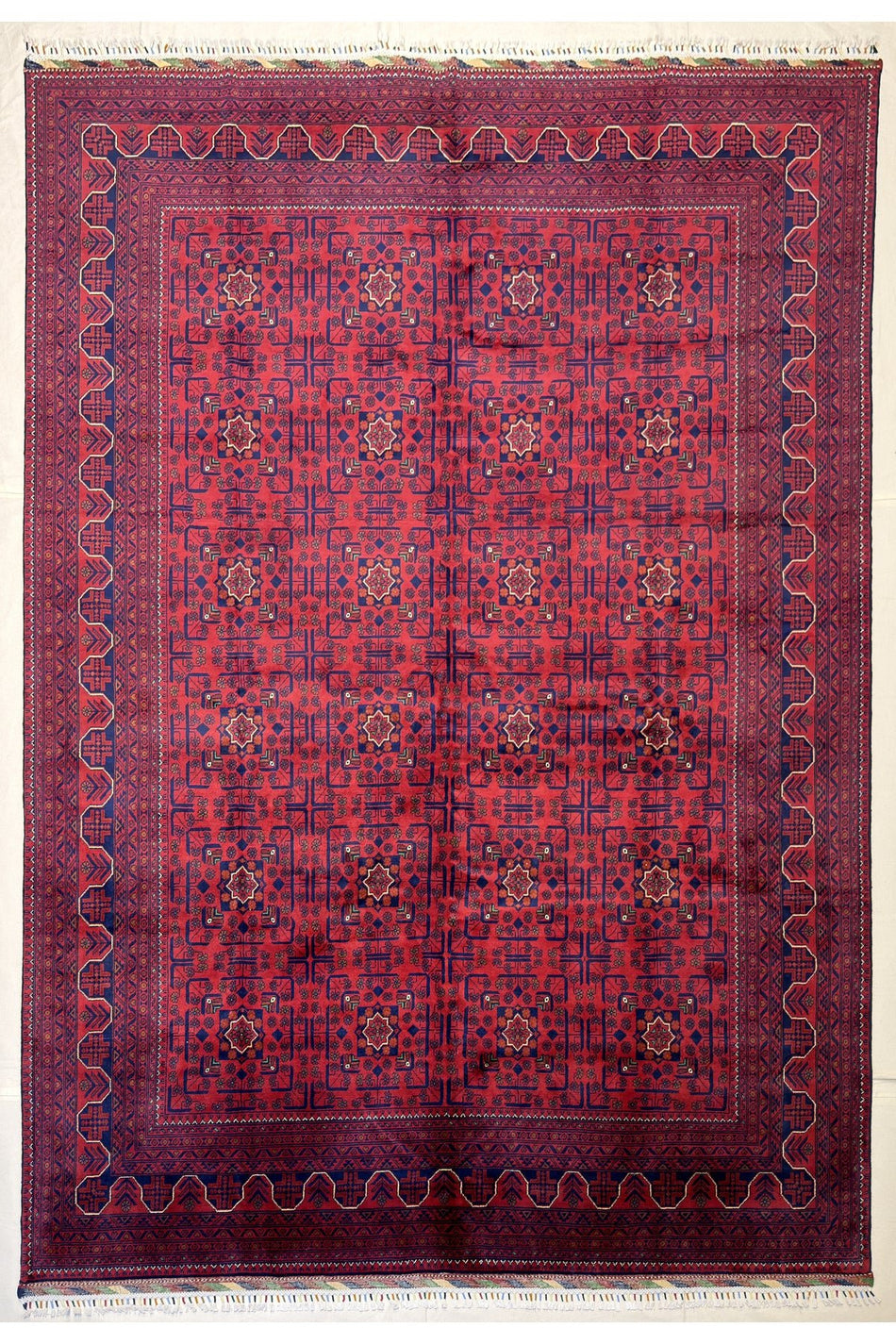 Afghan Handwoven Carpet, Afghan Biljik, 100% Wool, Natural Dyes, Handcrafted, Wonderful Star Model - MALLTURK