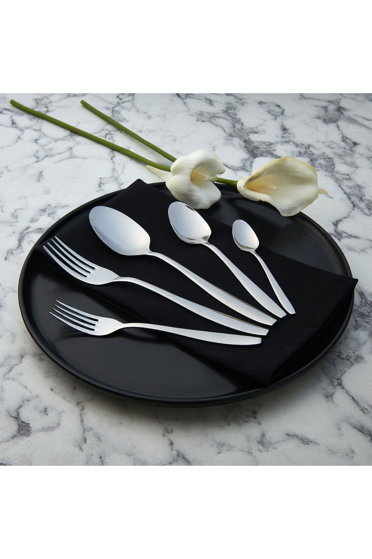 Nehir sahra 30 Piece Fork Spoon Set - MALLTURK