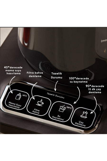 Karaca Wi-Fi Connect iOS-Android Compatible Robotea Connect 4-in-1 Talking Glass Tea Maker - MALLTURK
