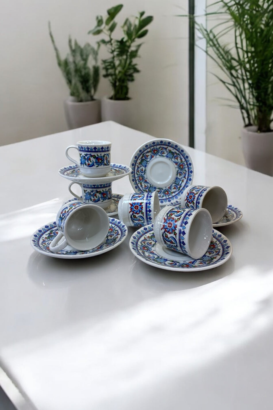 Eporselen Topkapi 6-Person 12-Piece Coffee Cup Set - MALLTURK