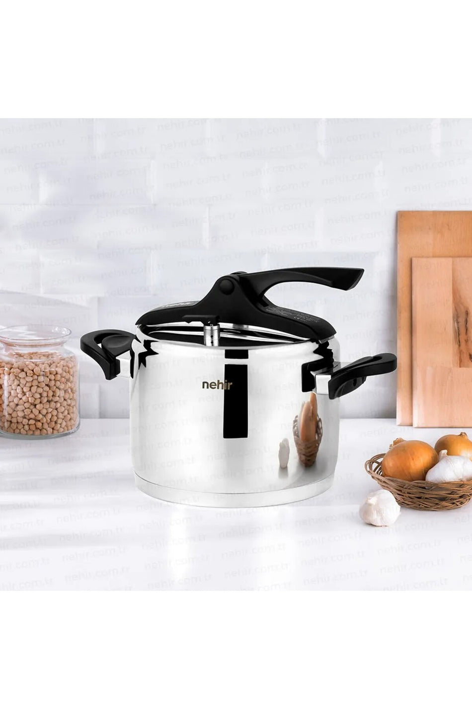 Nehir Silver Trend Plain 6 Lt Pressure Cooker - MALLTURK
