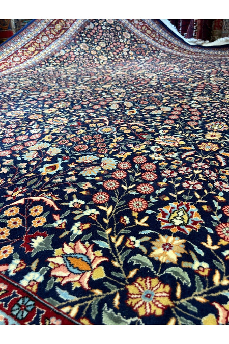 RD RAMAZAN DAG Hand Rug Art Hand-Woven Sumerbank Hereke Rug Signed Seven Mountains Flower Premium Quality Size 330x251 - MALLTURK