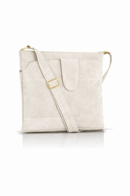 Fubileather Genuine Leather Gold-Detail Crossbody Women's Bag